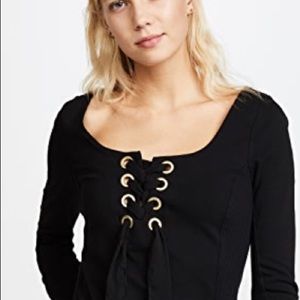 Free People Lace Up Top